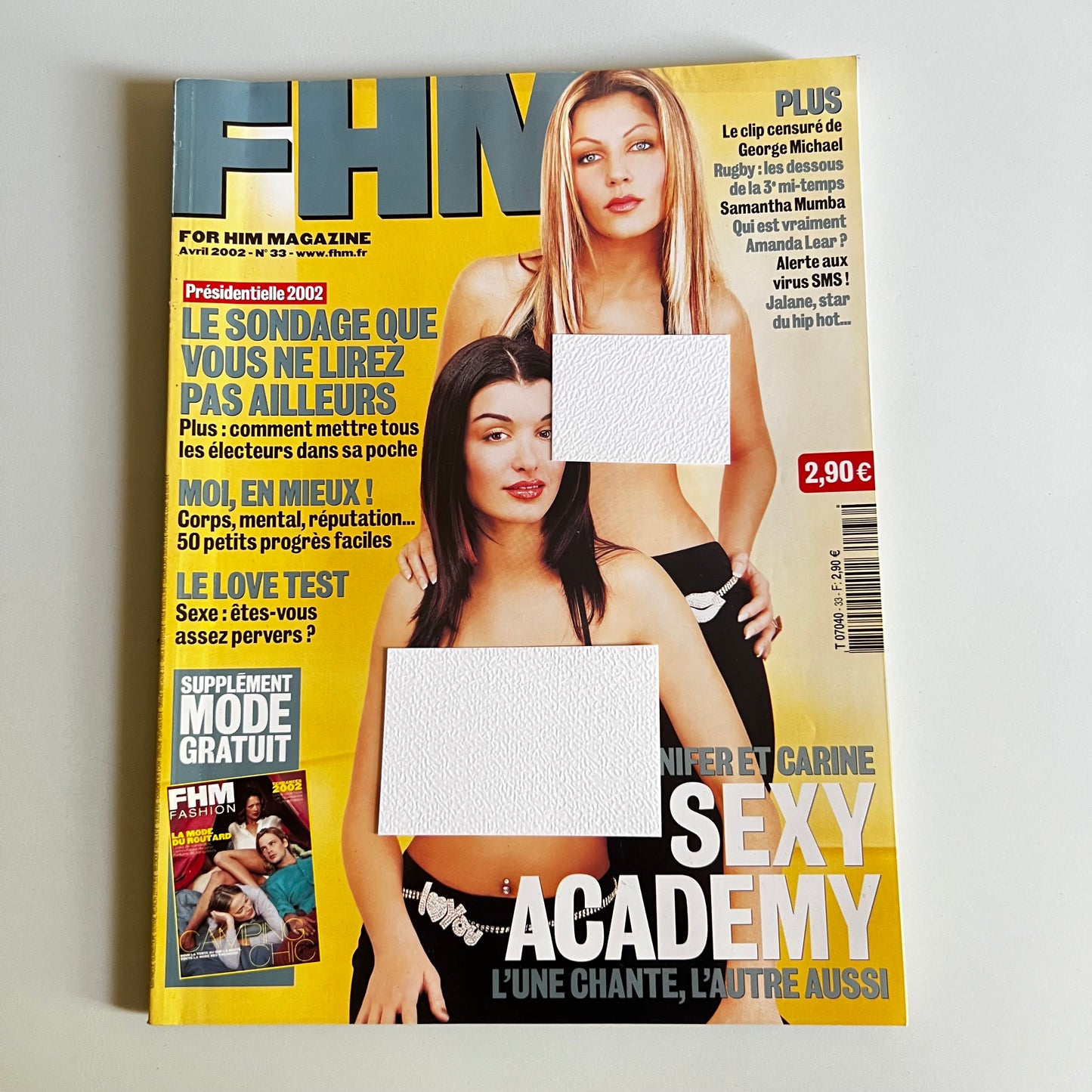 Magazine FHM - Jenifer et Carine Star Academy - Nº33 Avril 2002