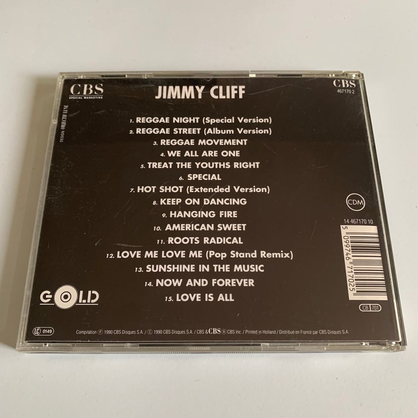 CD - Jimmy Cliff - Gold Collection - 1990 Occasion