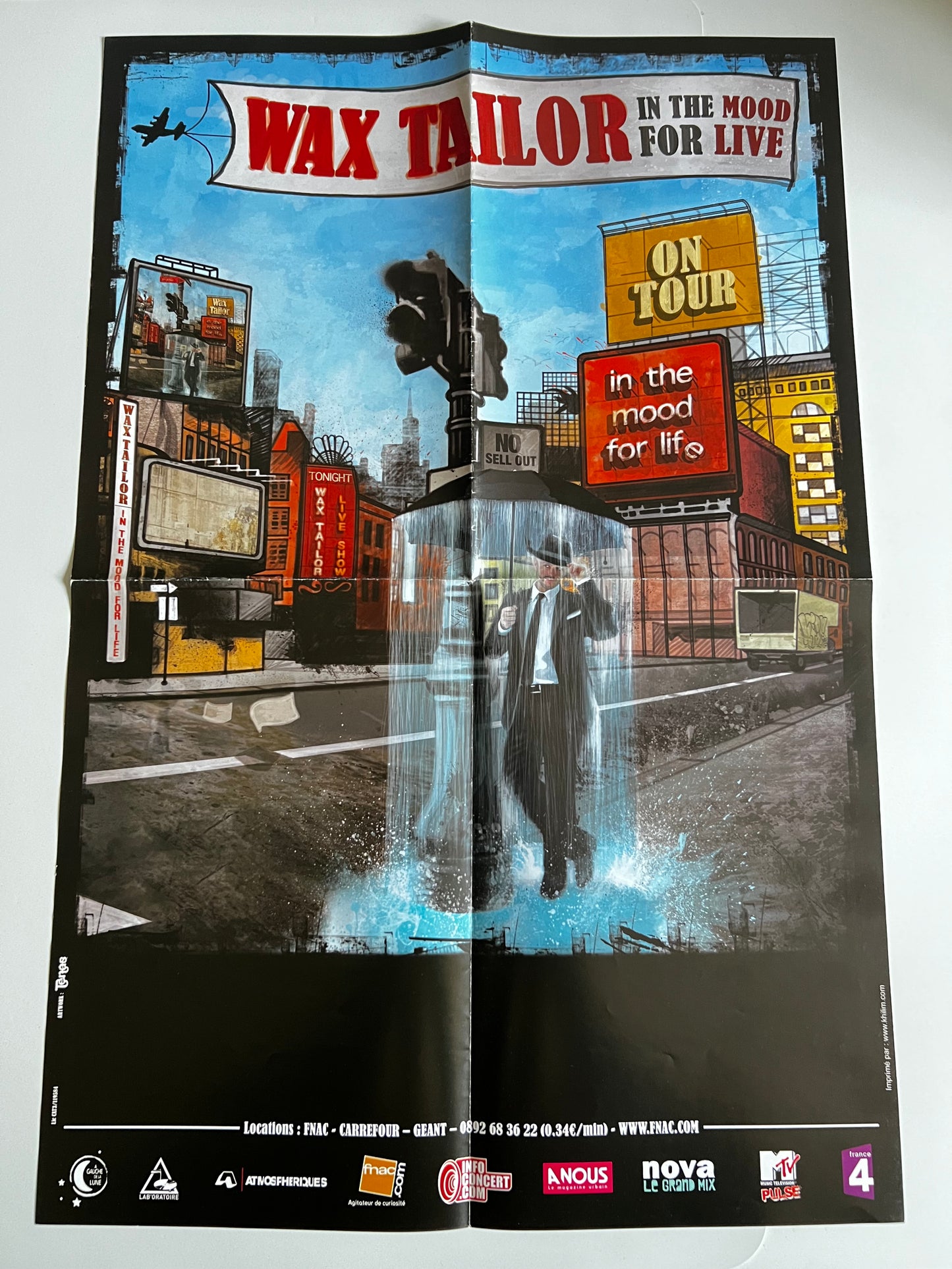 Affiche Poster Original Concert Wax Tailor In The Mood For Live 2010 - 60x40cm