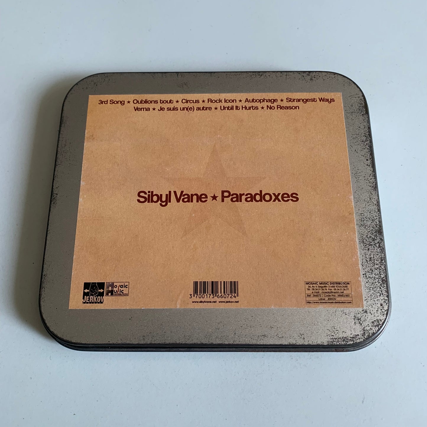 CD - Sibyl Vane - Paradoxes - Occasion