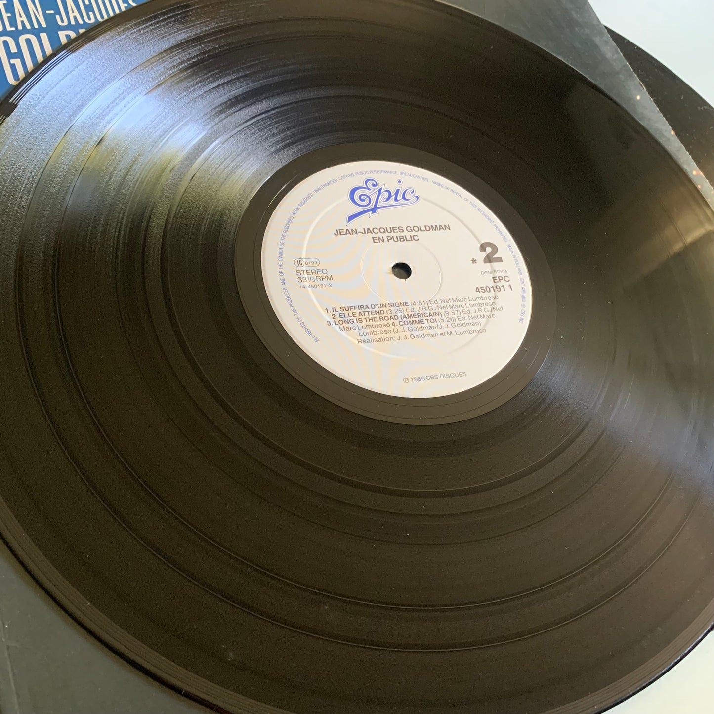 Jean Jacques Goldman - En Public - Double LP 1986 Occasion