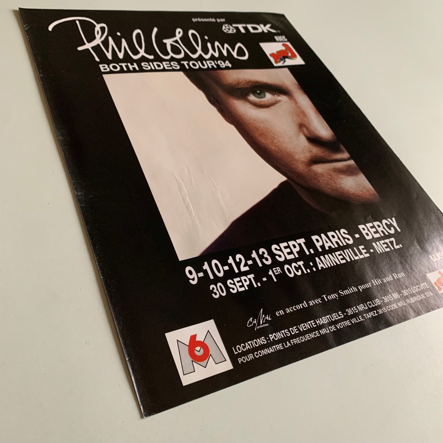Affiche Originale Phil Collins - Concert Tour’ 1994 - Page de Magazine 30x23cm
