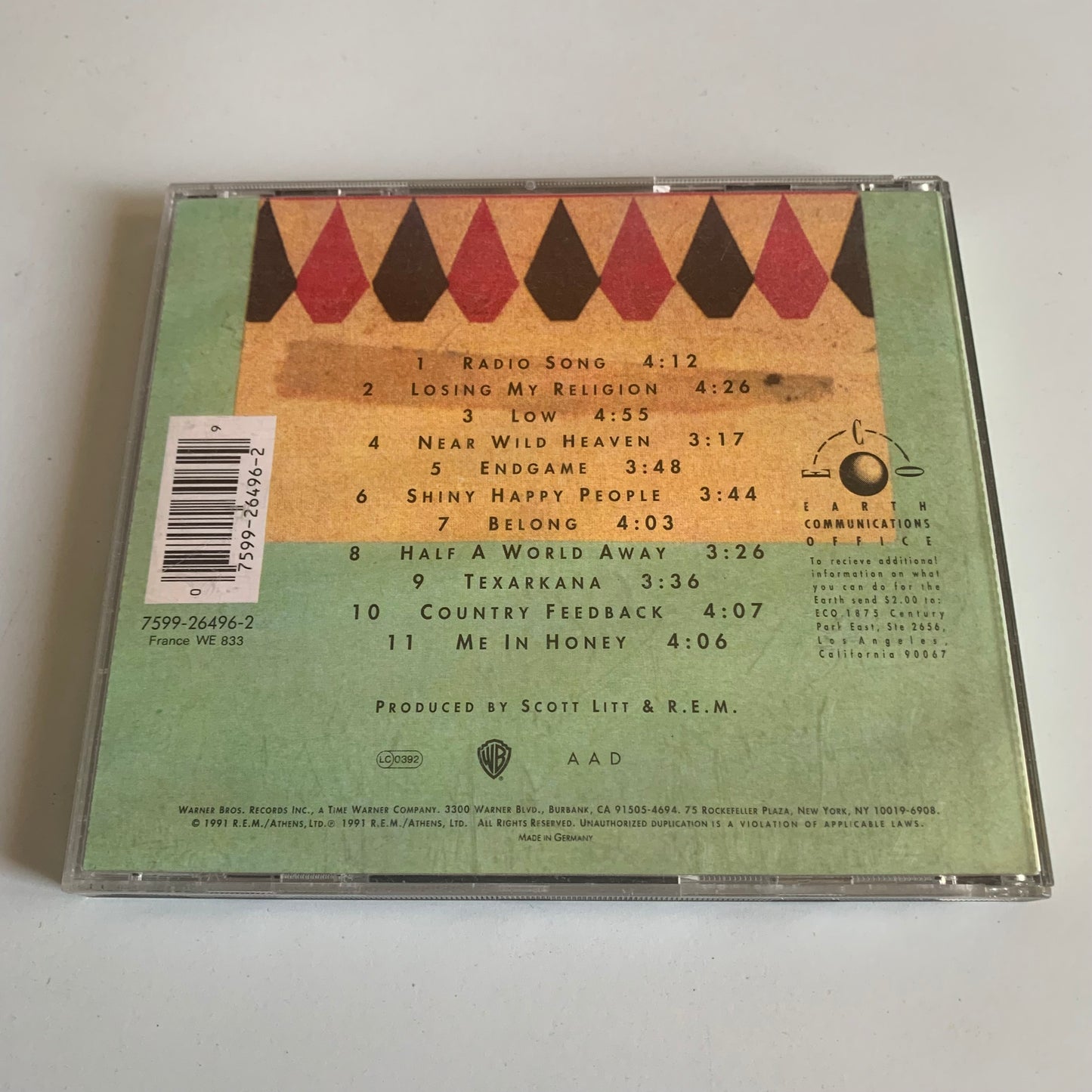 R.E.M. - Out Of Time - 1991 Occasion