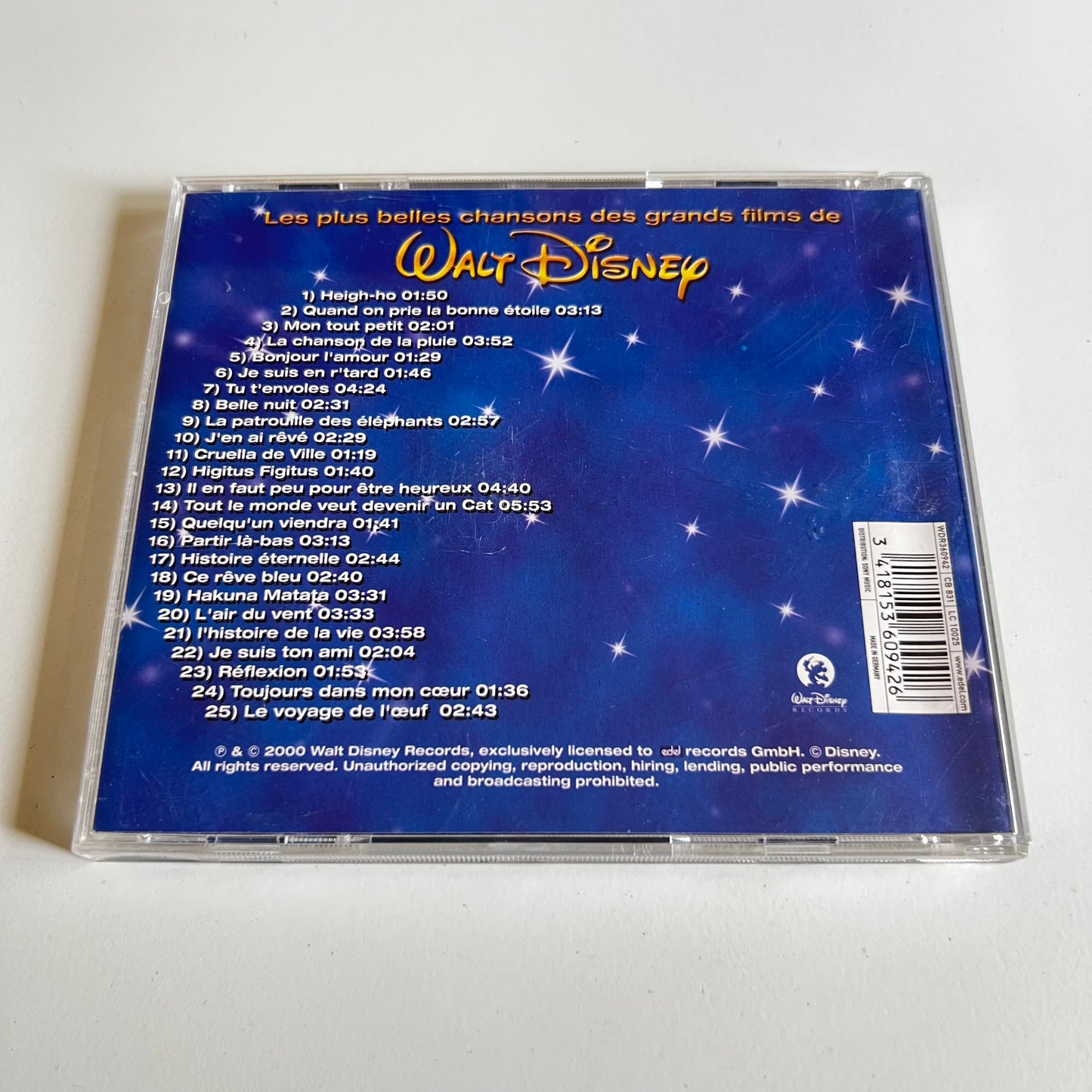 CD - Les Plus Belles Chansons Des Grands Films De Walt Disney - 2000