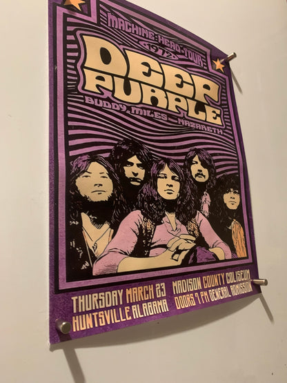 Affiche Poster en Toile - Deep Purple - Machine Head Tour 1972 - 25/20cm