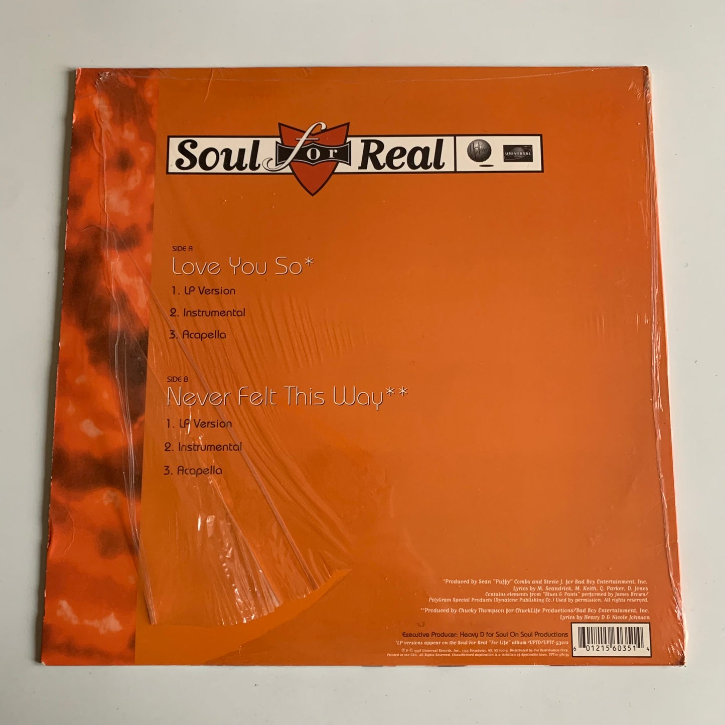 Soul For Real - Love You So - Single 1996
