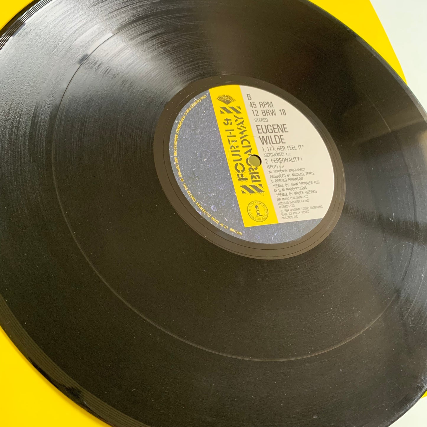 Eugene Wilde - Personality - Single 1984