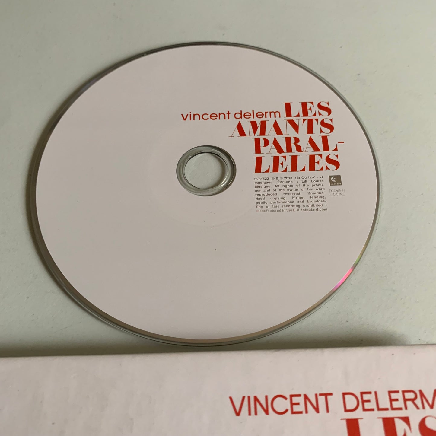 CD - Vincent Delerm - Les Amants Parallèles - 2013 Occasion