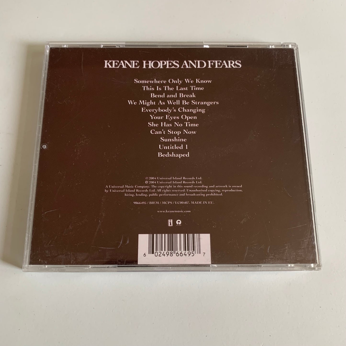 CD - Keane - Hopes And Fears - 2004 Occasion