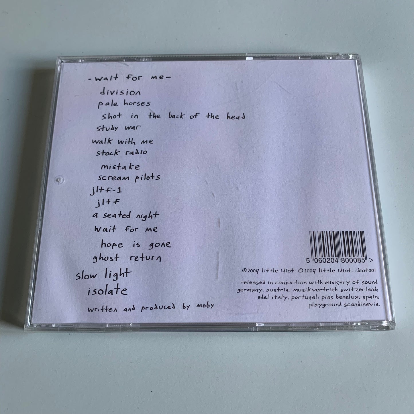 CD - Moby - Wait For Me - 2009