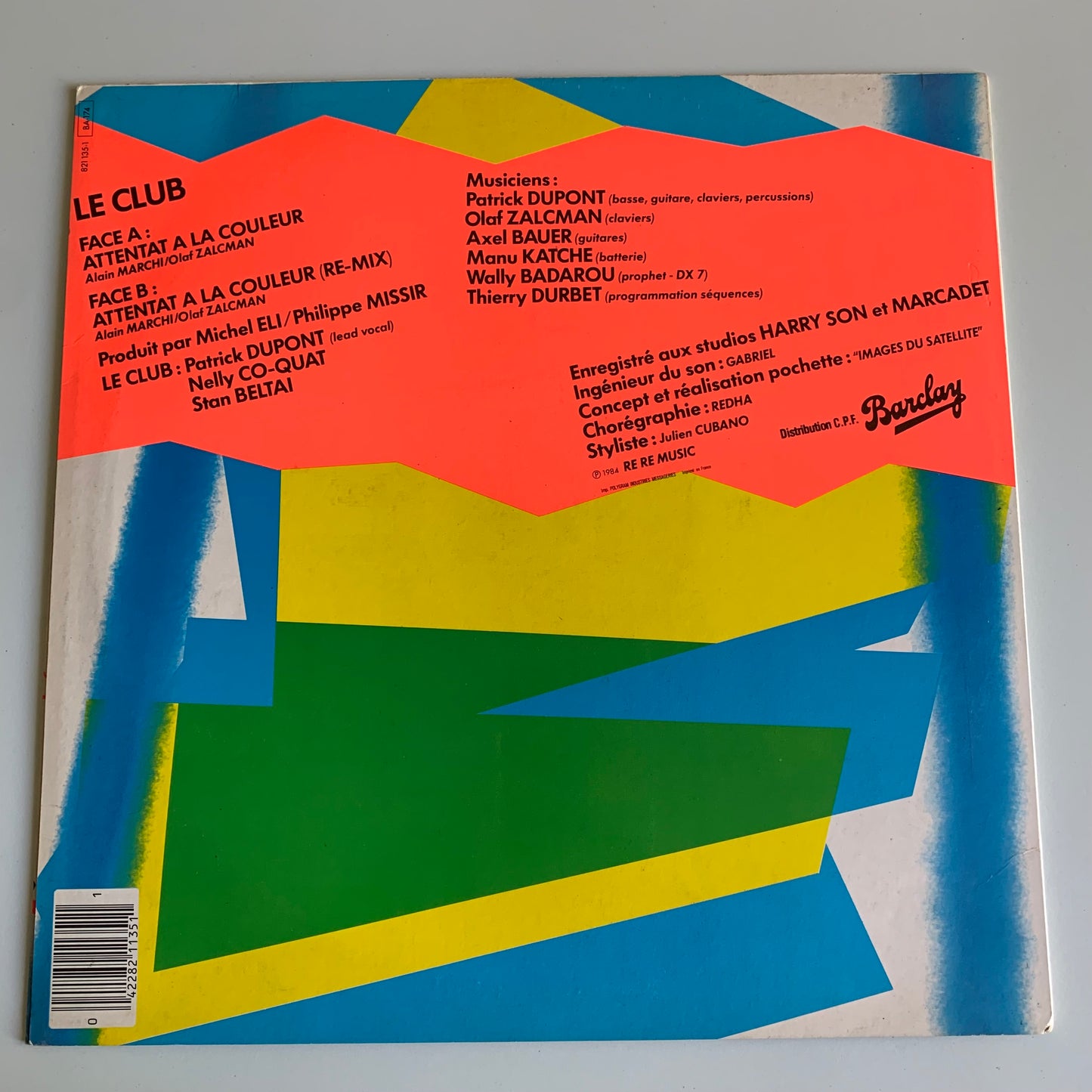 Le Club - Attentat A La Couleur - Maxi 45t. 1984 Occasion