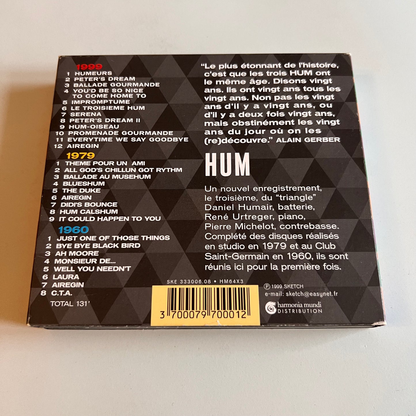 CD - Humair - Urtreger - Michelot - HUM - 1999