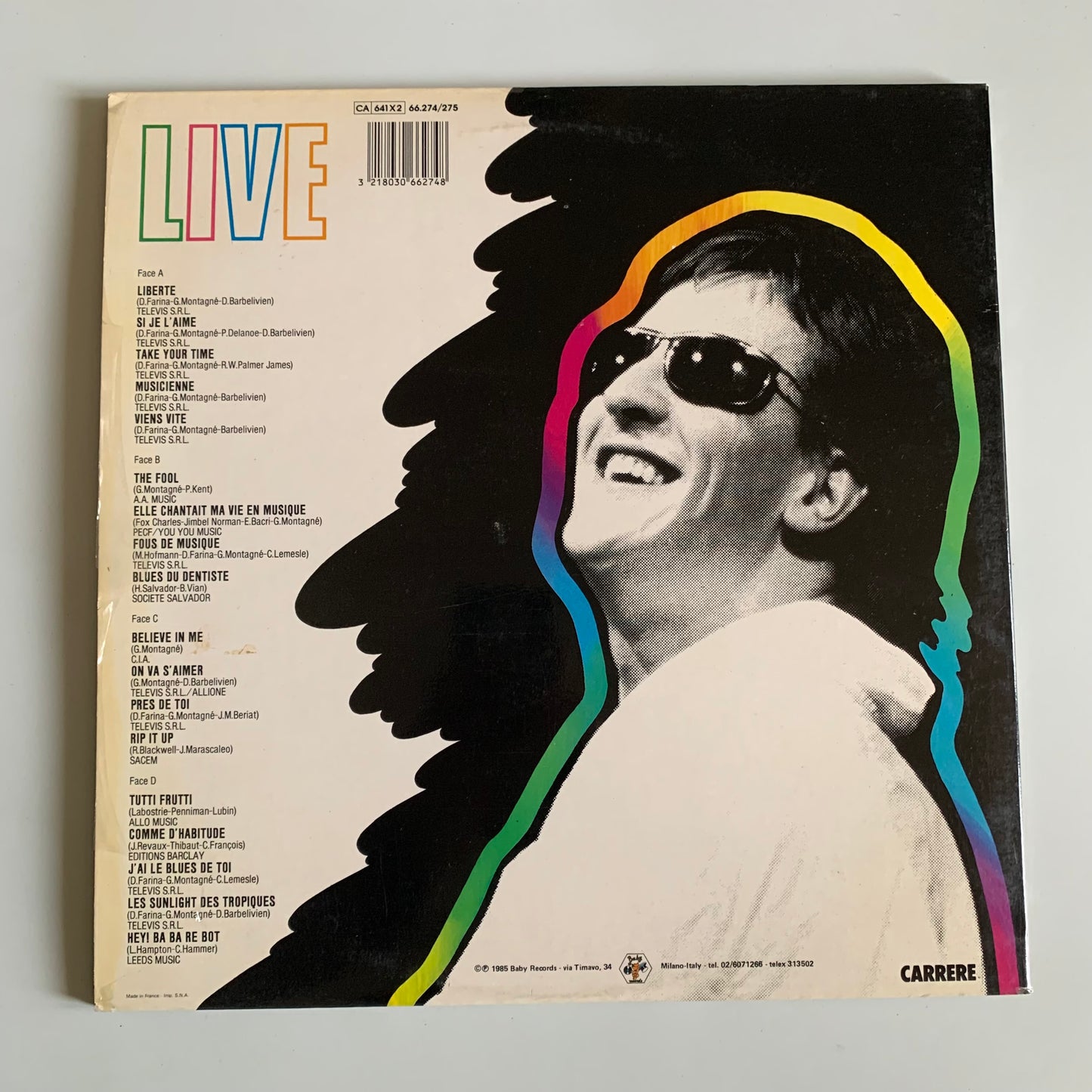 Gilbert Montagné - Live À L'Olympia - Double LP 1985