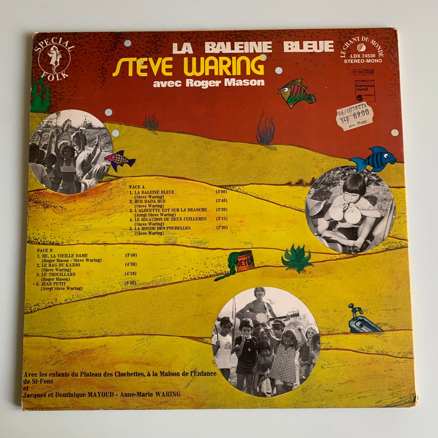 Steve Waring - La Baleine Bleue - 33 tours 1973 Occasion