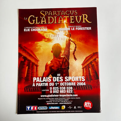 Affiche Originale Spectacle Le Gladiateur 2004 - Page de Magazine 30x23cm
