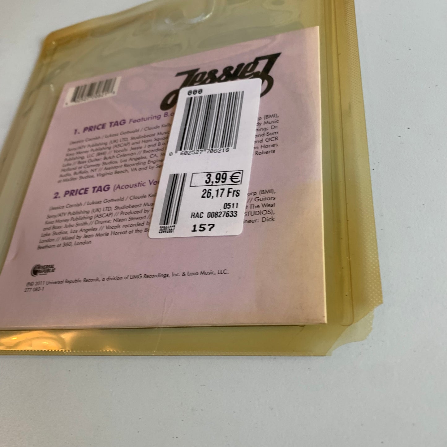 CD - Jessie J - Price Tag - Single 2011 Neuf