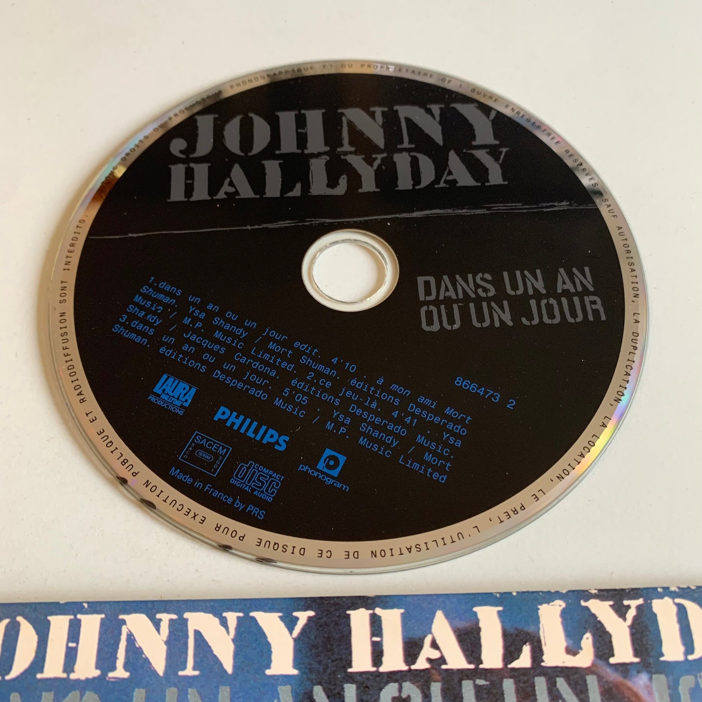 CD - Johnny Hallyday - Dans Un An Ou Un Jour - Single 1992 Occasion