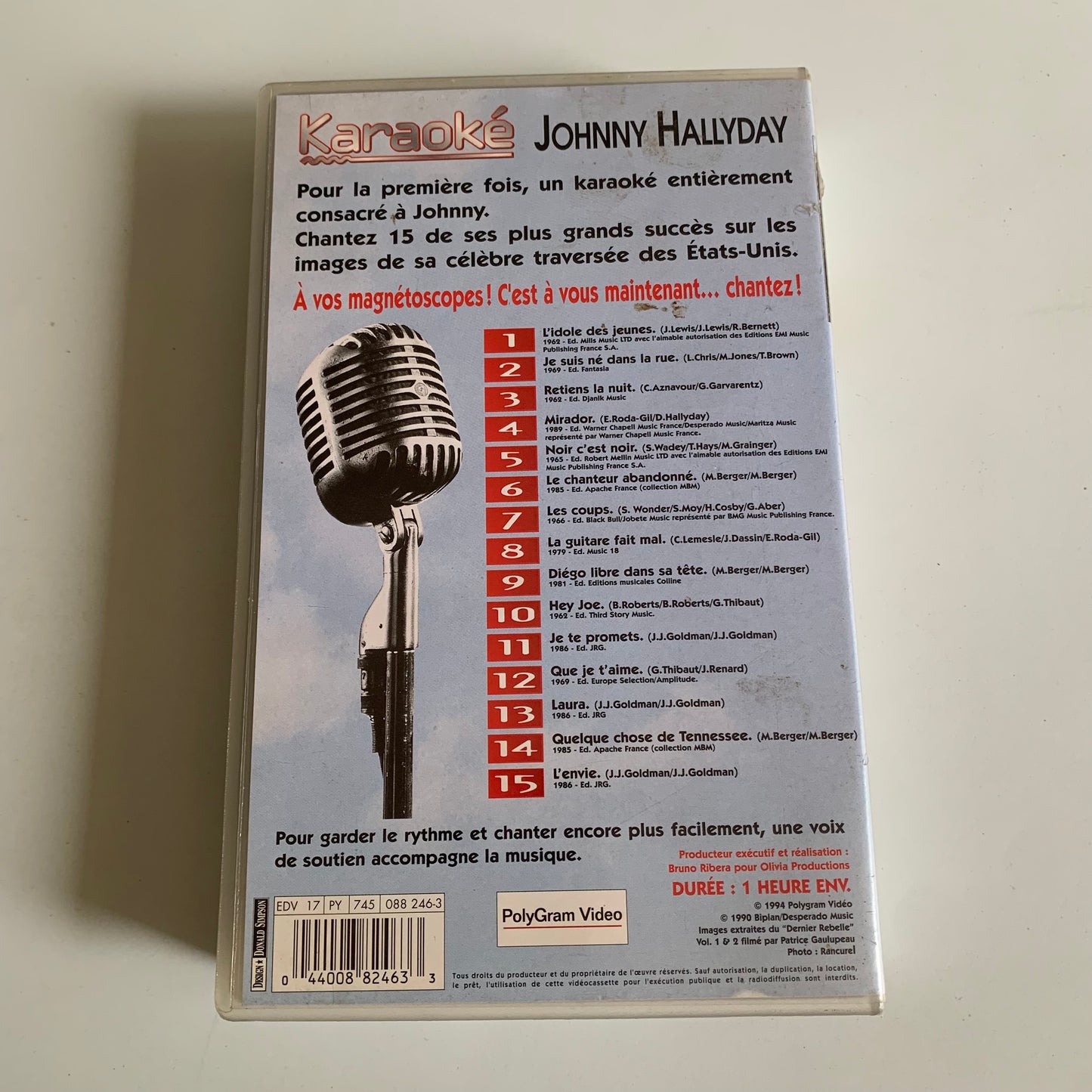 Johnny Hallyday - Karaoké - 1994 VHS Occasion
