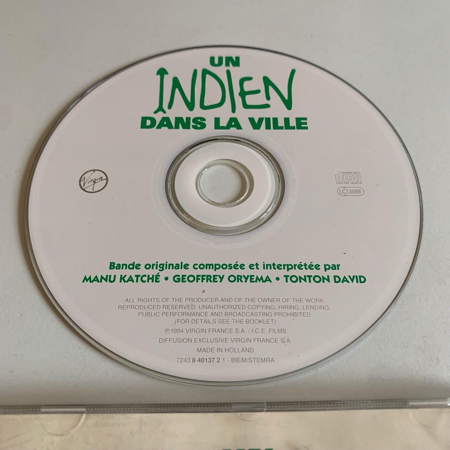 CD - Un Indien Dans La Ville - Bande Originale du Film - 1994