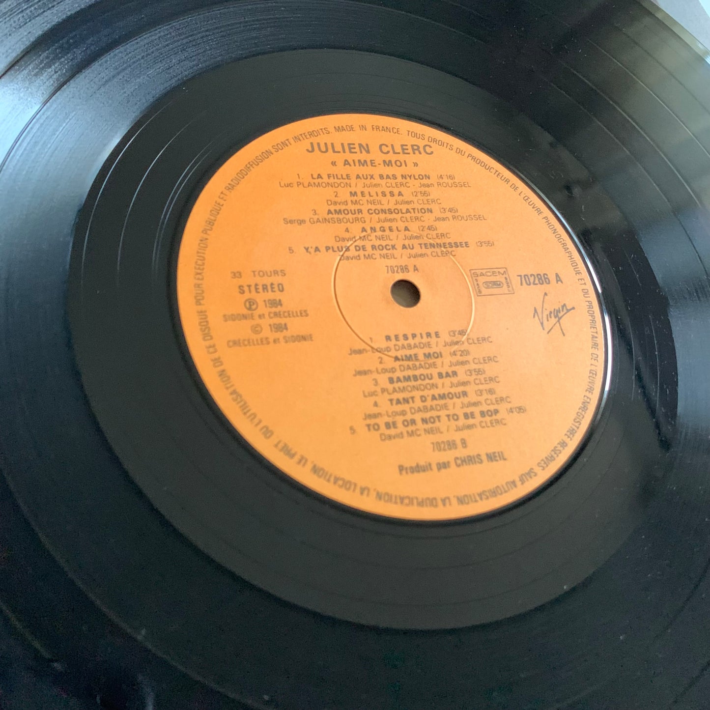 Julien Clerc - Aime Moi - LP 1984 Occasion