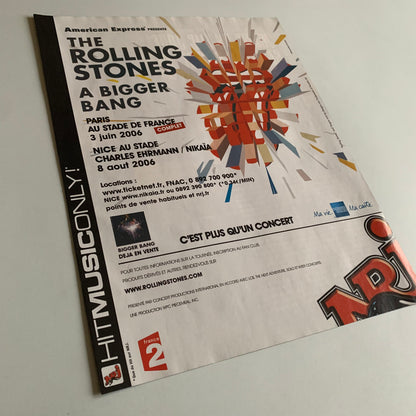 Affiche Originale The Rolling Stones - Concert Stade 2006 - Page de Magazine 30x23cm