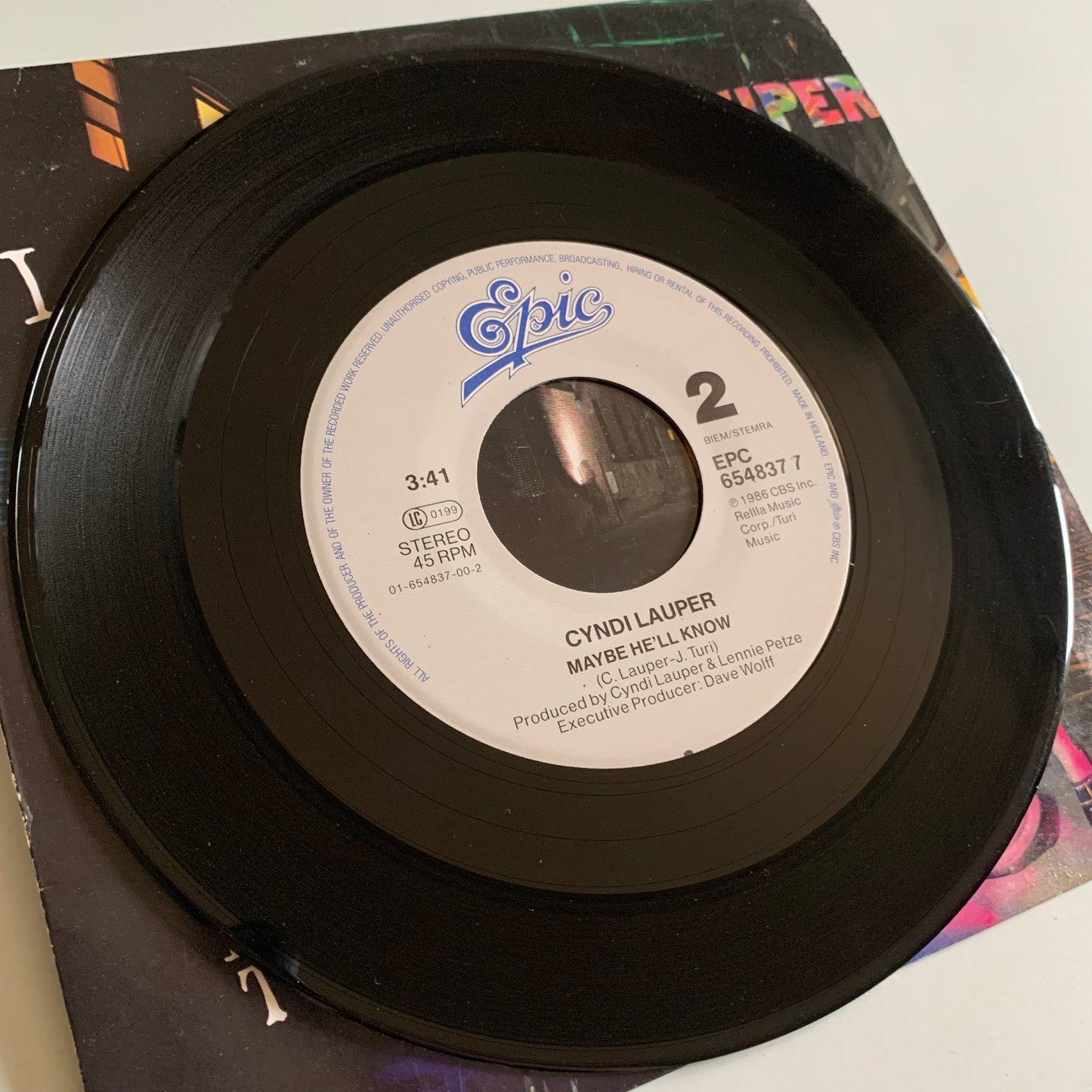 Cyndi Lauper - I Drove All Night - Single 1989 Occasion