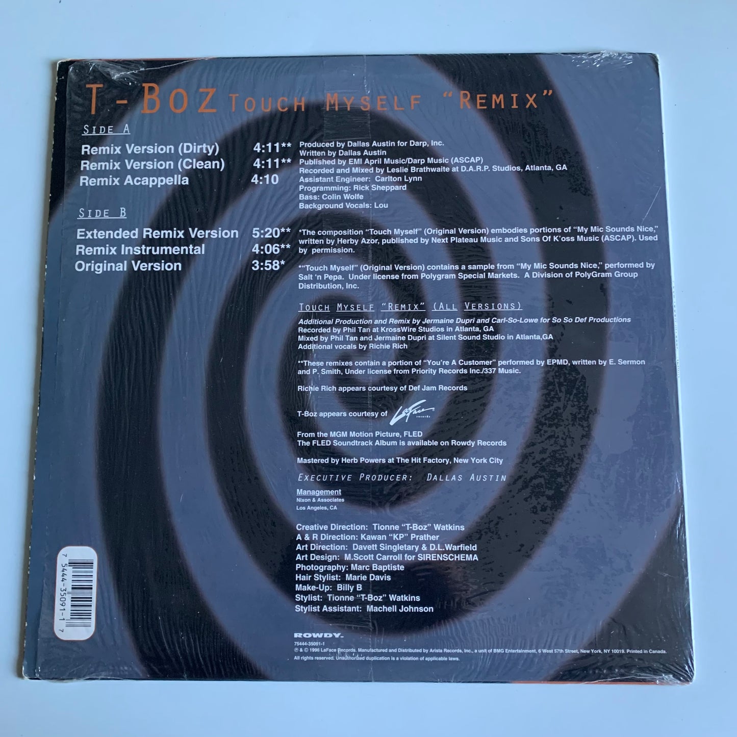 T-Boz - Touch Myself (Remix) - Single 1996