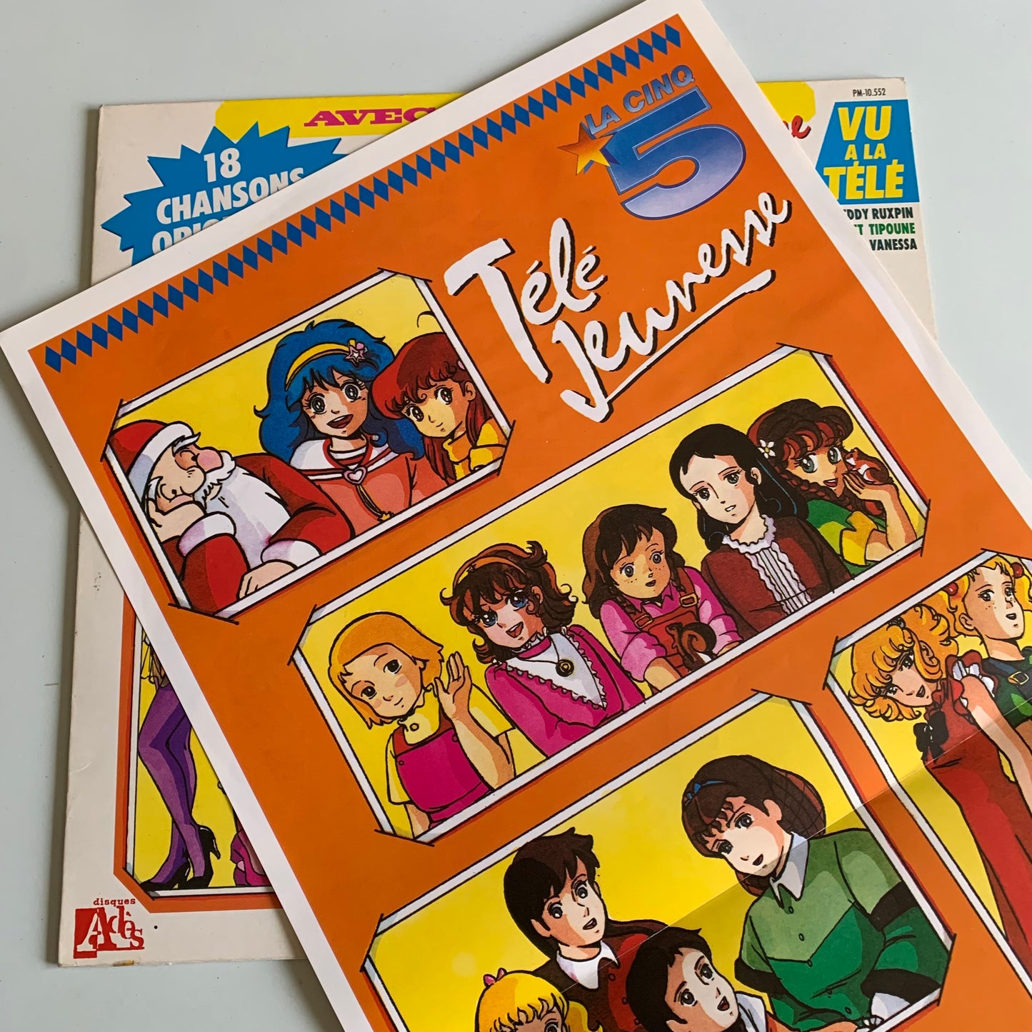 Télé Jeunesse - 18 Chansons Originales de La 5 - LP + Poster 1989