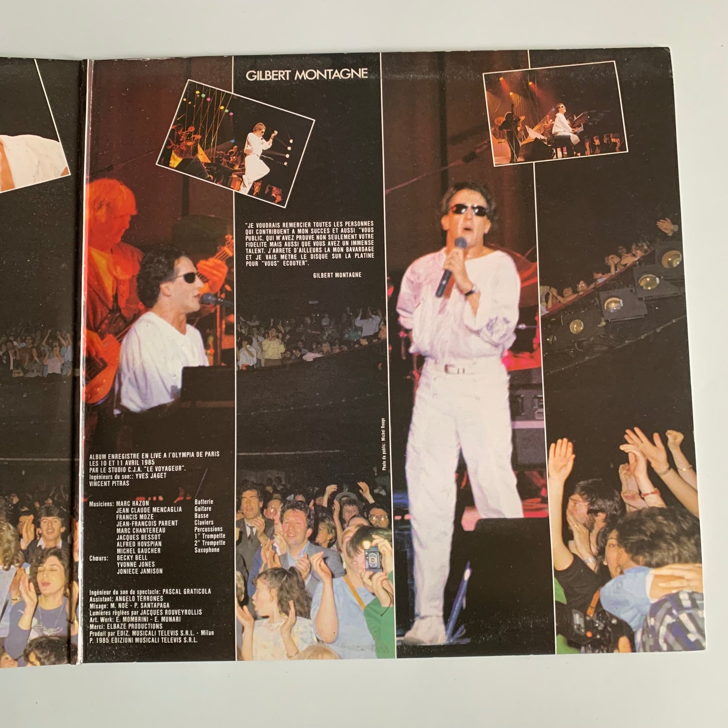 Gilbert Montagné - Live À L'Olympia - Double LP 1985