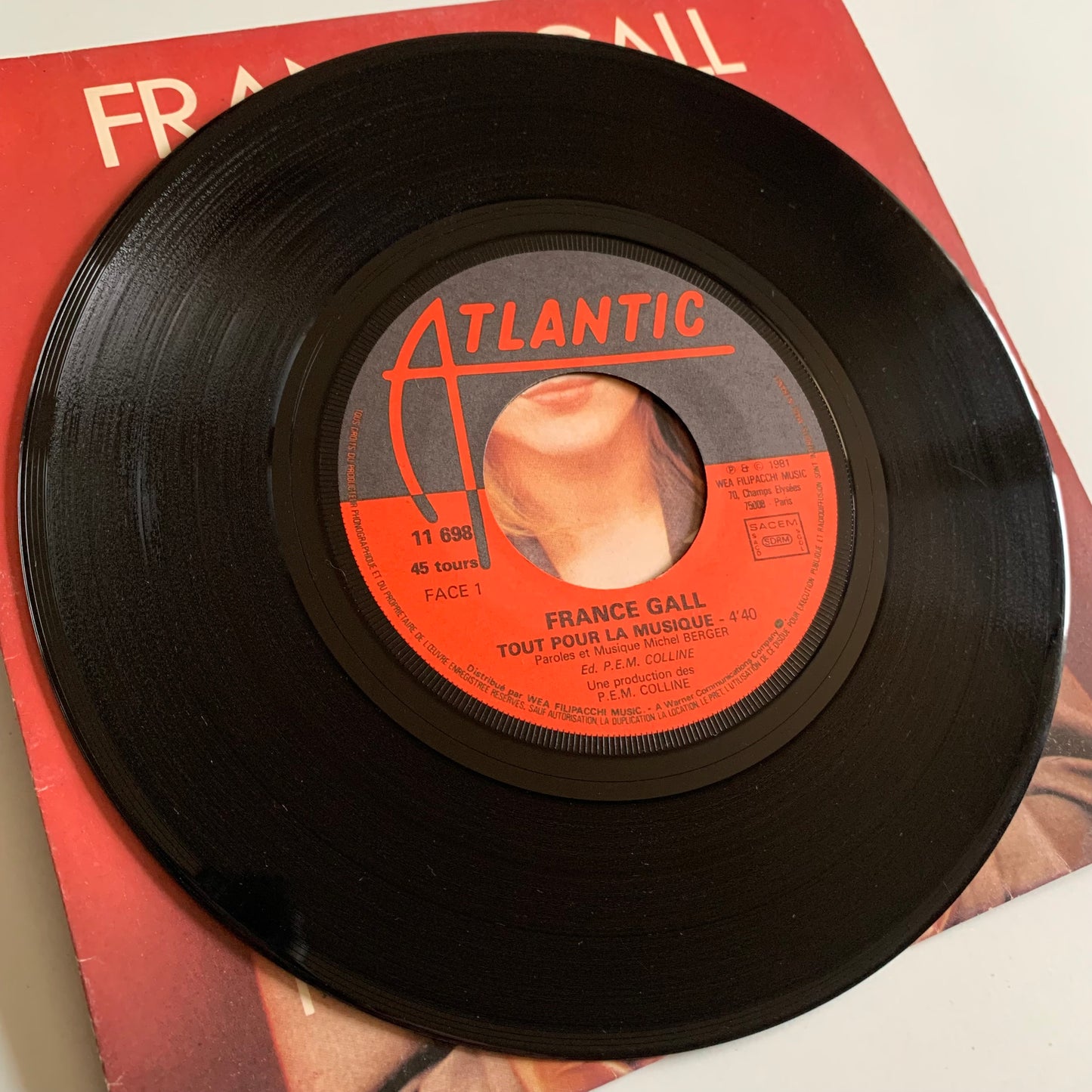 France Gall - Tout Pour La Musique / Résiste - Single 1981 Occasion