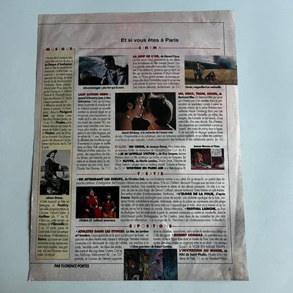 Affiche Originale Concert Jean Michel Jarre 1993 - Page de Magazine 30x23cm