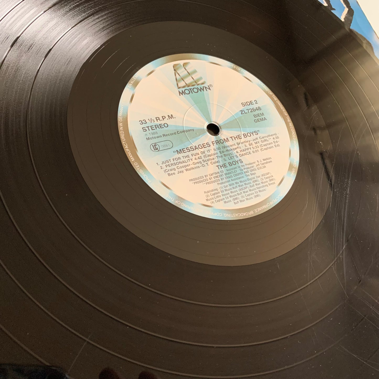 The Boys - Messages From The Boys - LP 1988 Occasion