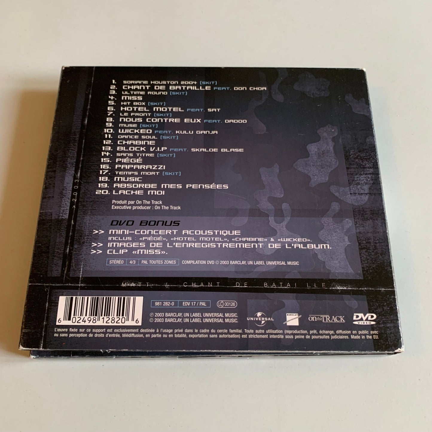 CD & DVD - Matt - Chant De Bataille - 2003 Occasion