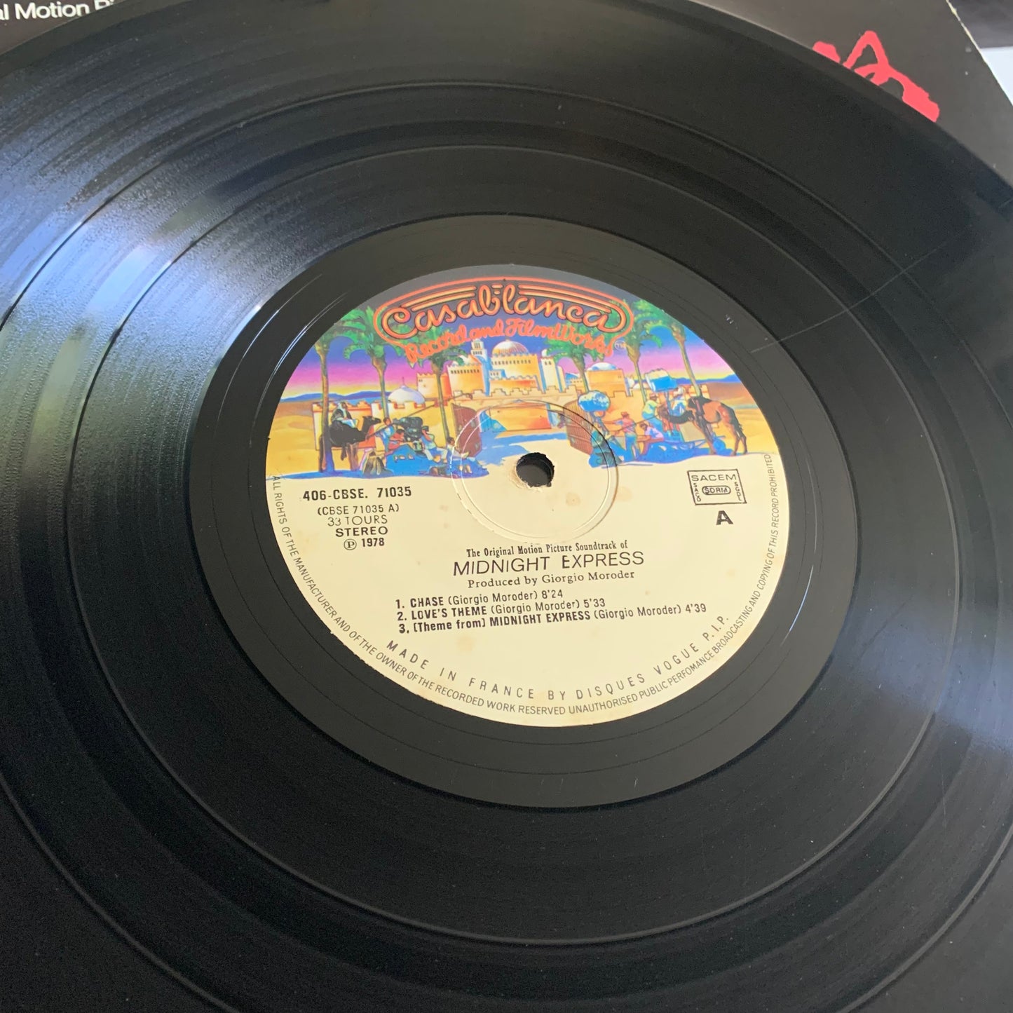 Giorgio Moroder - Midnight Express (Music From The Original Motion Picture Soundtrack) - LP 1979 Occasion