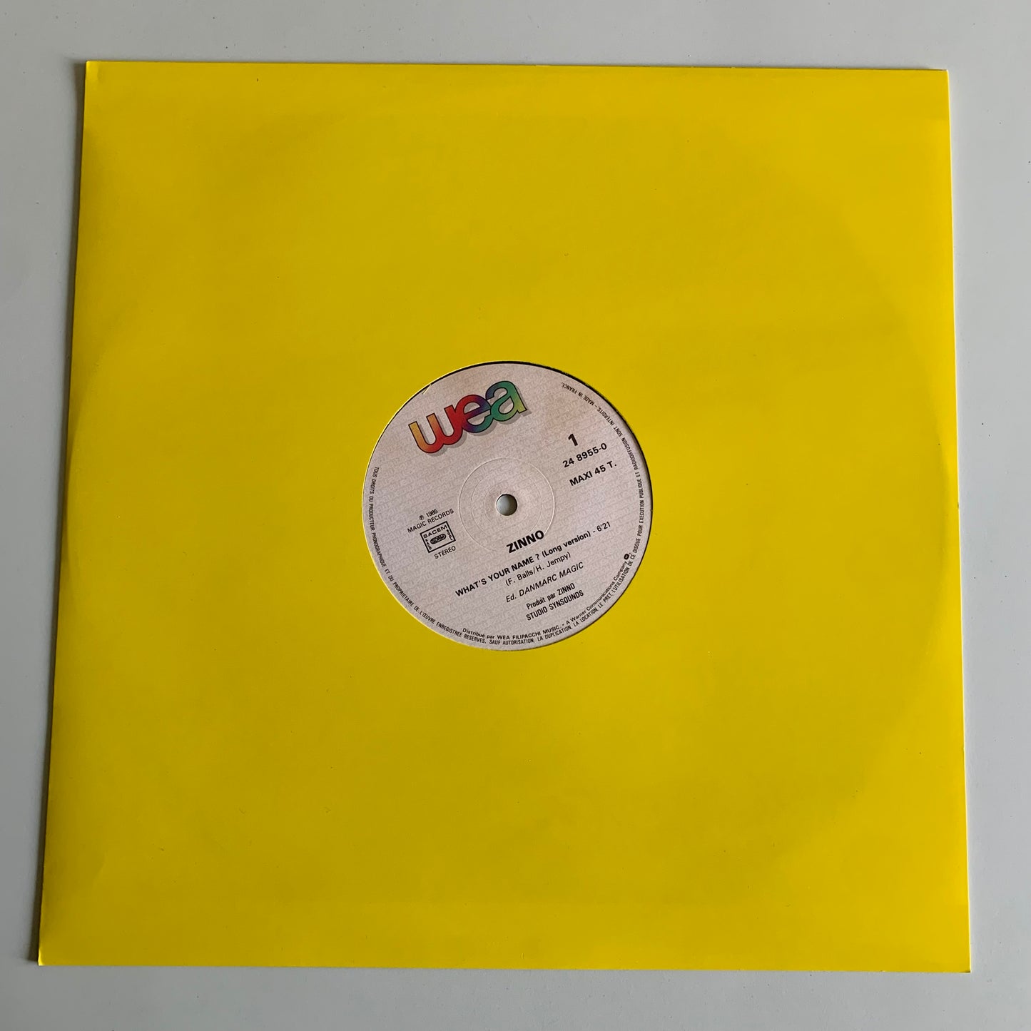 Zinno - What's Your Name? - Single 1985