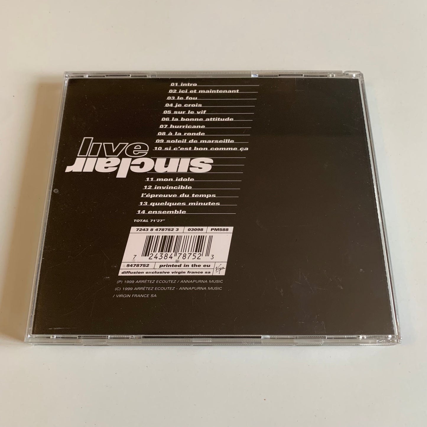 CD - Sinclair - Live - 1999