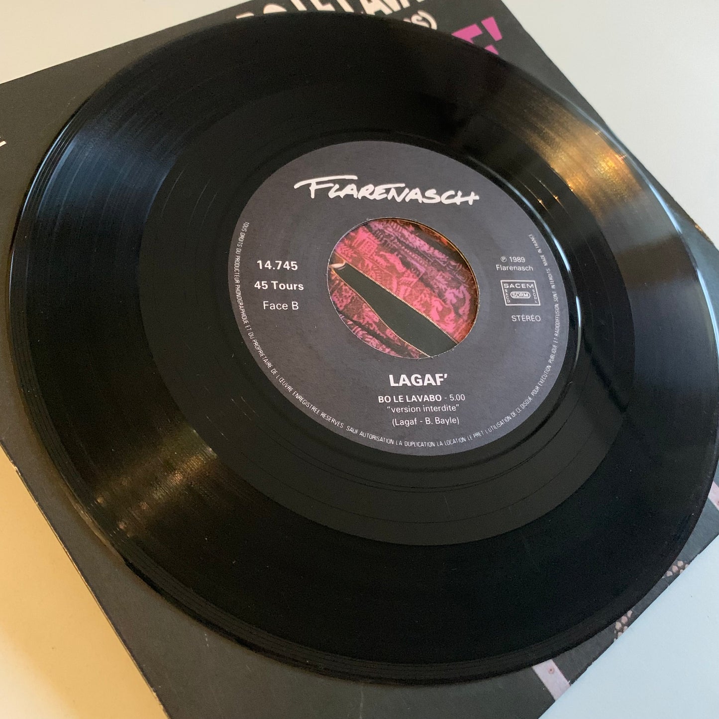 Lagaf' - Bo Le Lavabo - Single 1989 Occasion