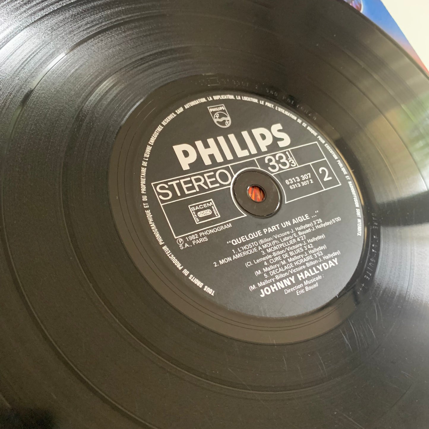 Johnny Hallyday - Quelque Part Un Aigle - LP 1982 Occasion