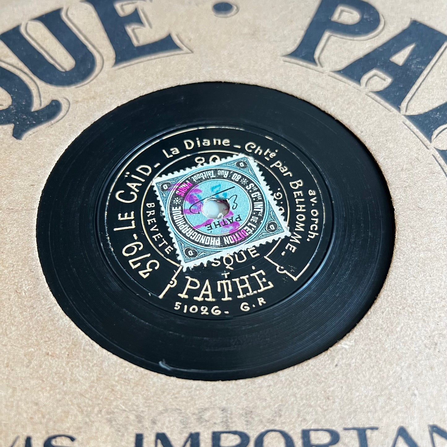Disque Pathé - Le Caïd - Mignon - 25cm