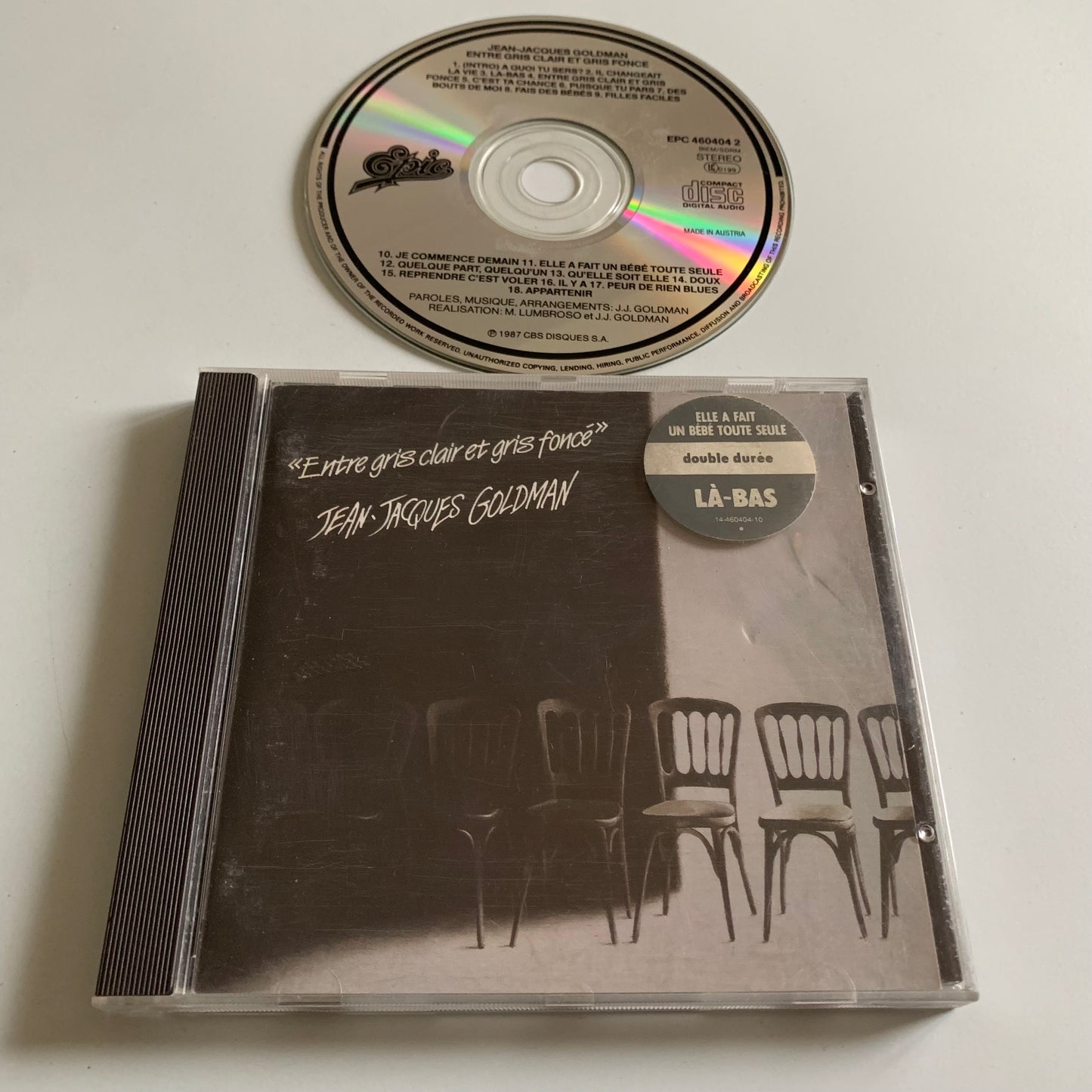 CD - Jean-Jacques Goldman - Entre Gris Clair Et Gris Foncé - 1987 Occasion