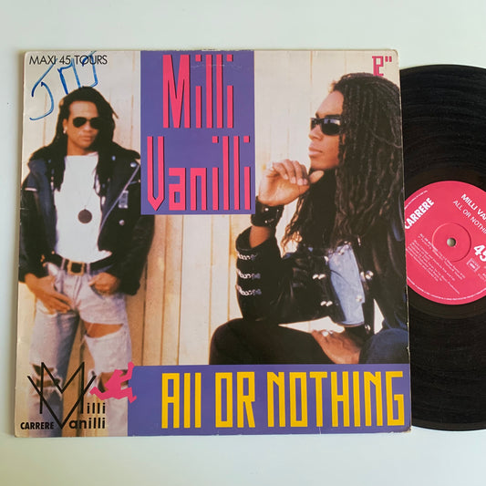 Milli Vanilli - All Or Nothing - Maxi 45t. 1990 Occasion