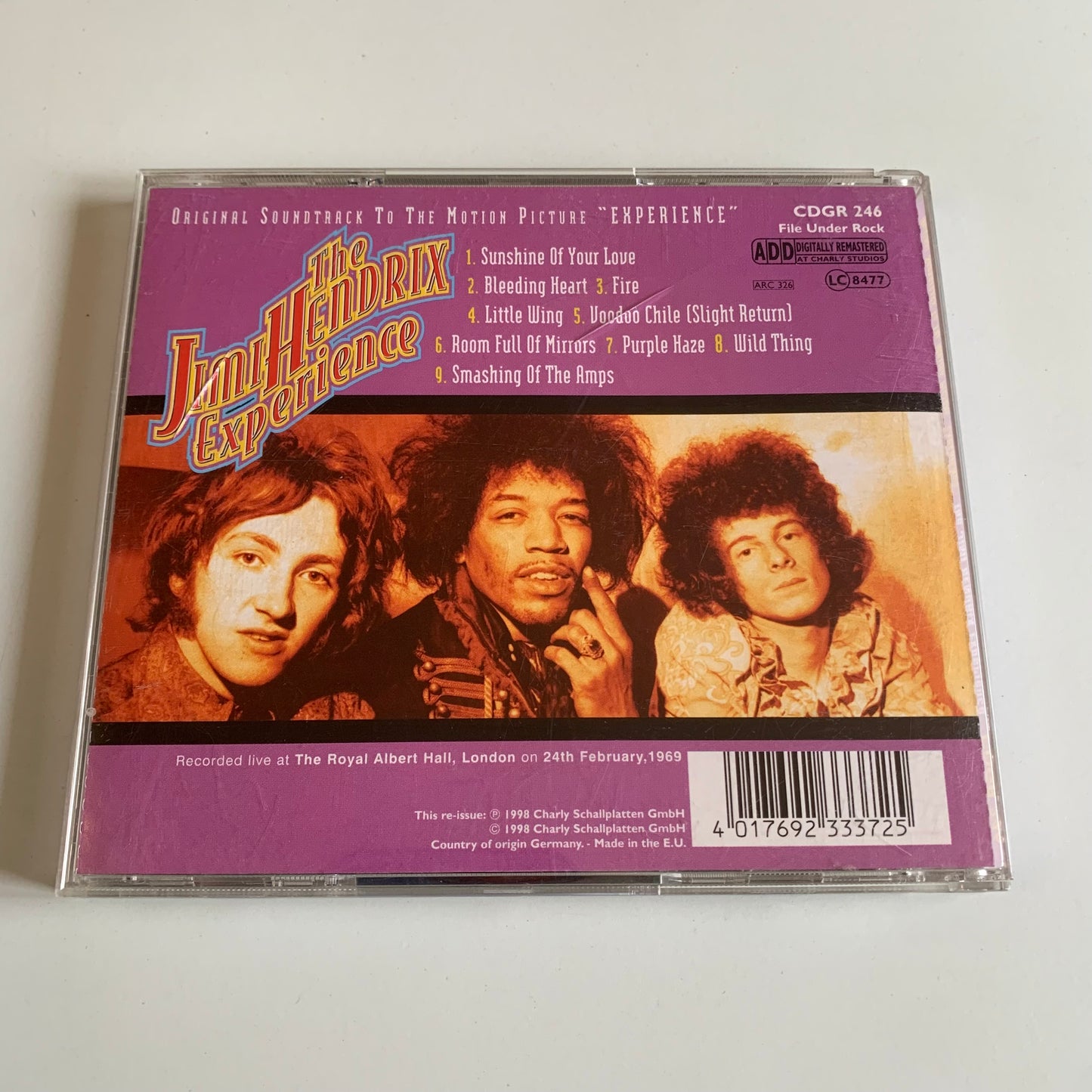 CD - The Jimi Hendrix Experience - Original Soundtrack To The Motion Picture "Experience" - 2001