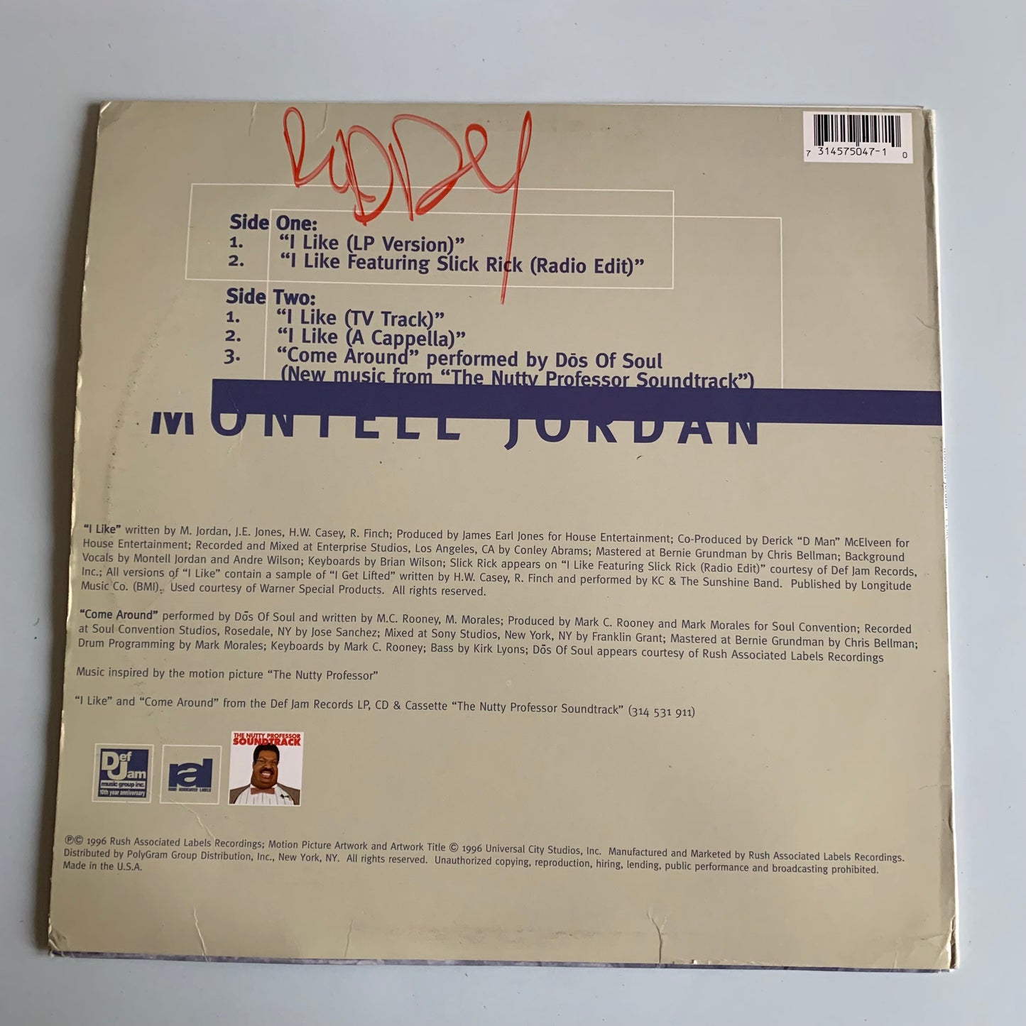 Montell Jordan - Slick Rick - I Like - Single 1996