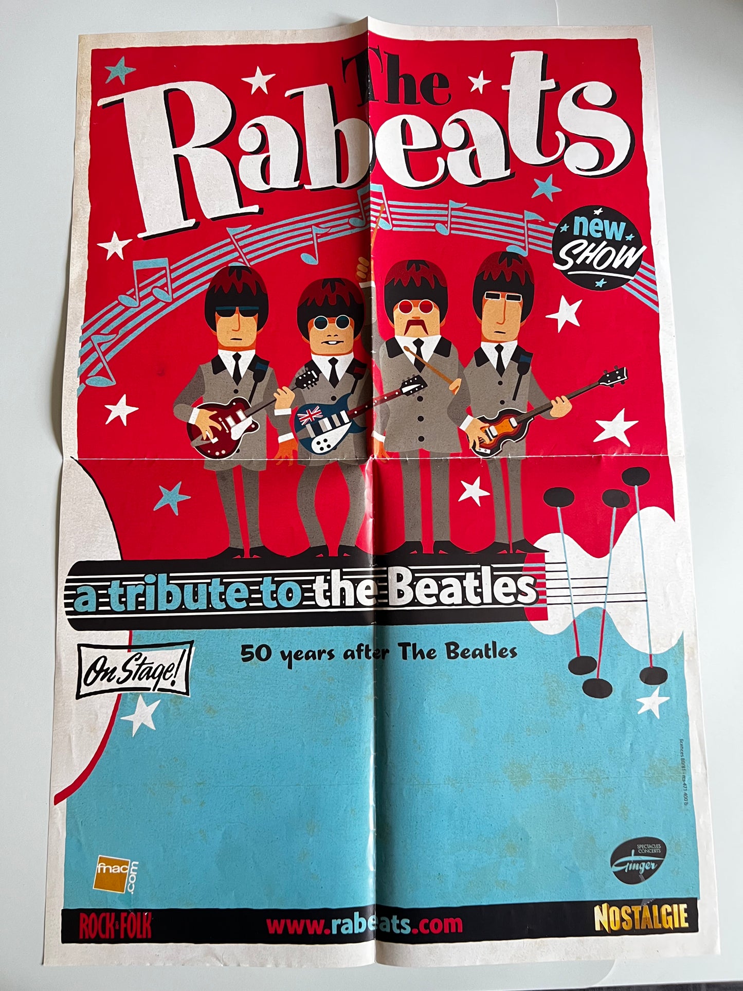 Affiche Poster Original Concert The Rabeats ATribute To The Beatles - 60x40cm