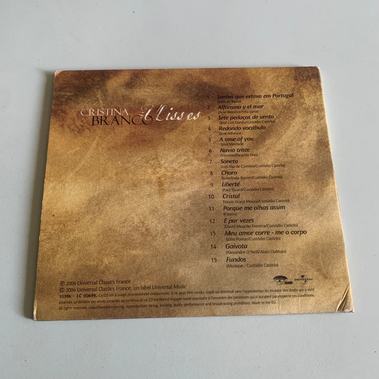 CD - Cristina Branco - Ulisses - 2004 Occasion