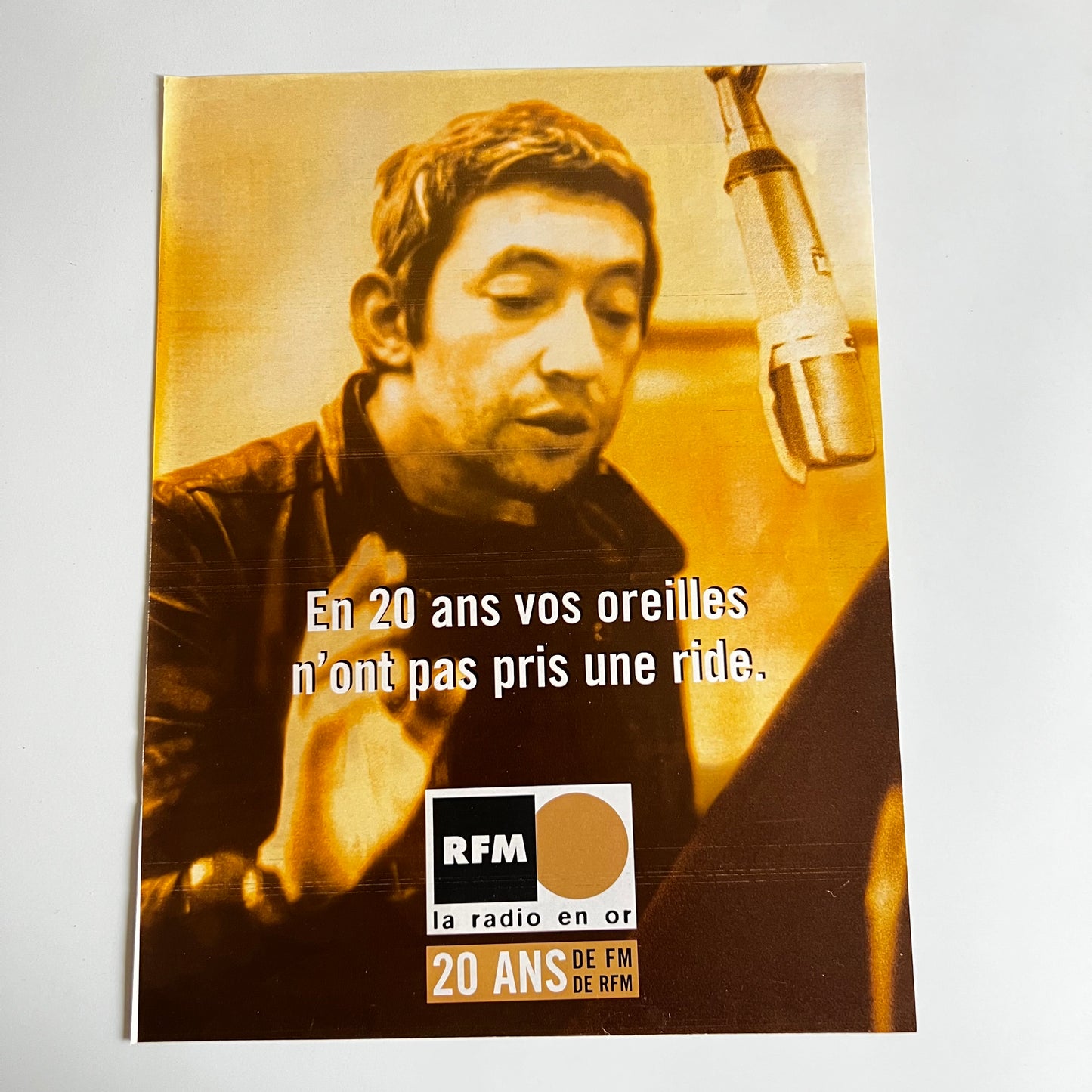 Affiche Originale Serge Gainsbourg  - Page de Magazine 30x23cm