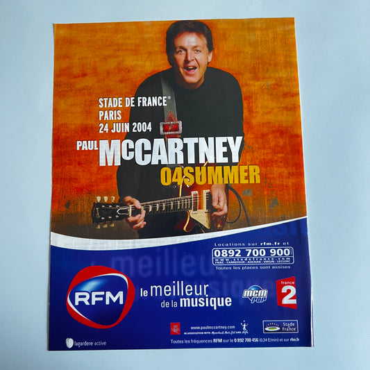 Affiche Originale Paul McCartney Concert 2004  - Page de Magazine 30x23cm