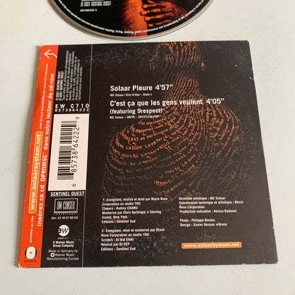 Lot CD Single- Mc Solaar - Solaar Pleure - Inch’Allah - Les temps Changent - Ganster Moderne - Occasion