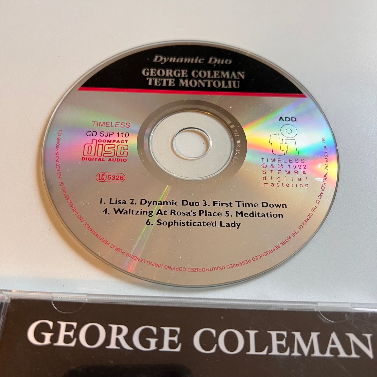 CD - George Coleman - Tete Montoliu - Dynamic Duo - 1992