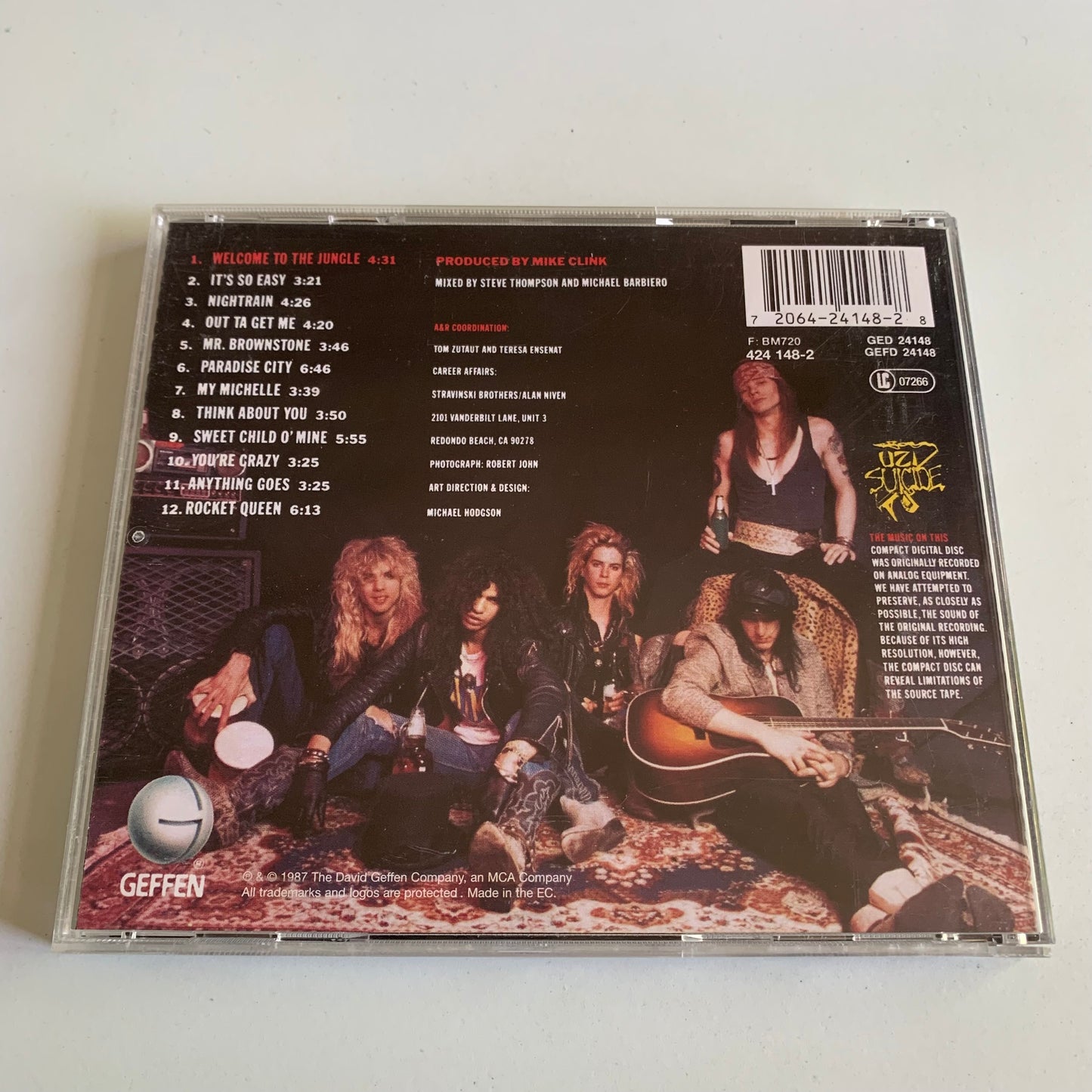 Guns N' Roses - Appetite For Destruction - 1987 Occasion